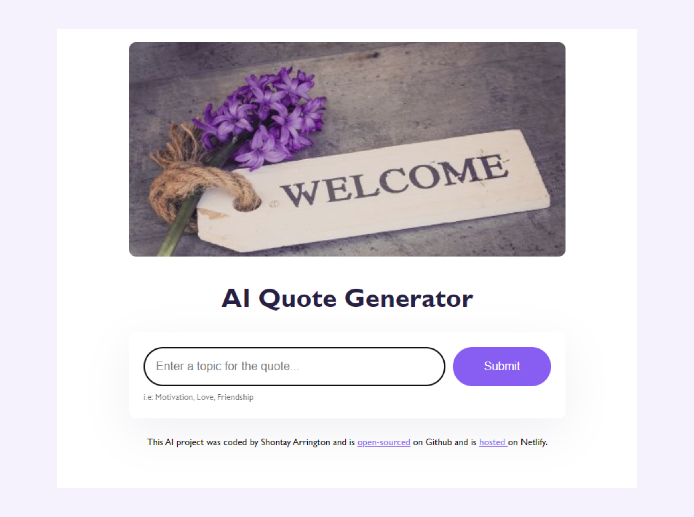 AI quote app