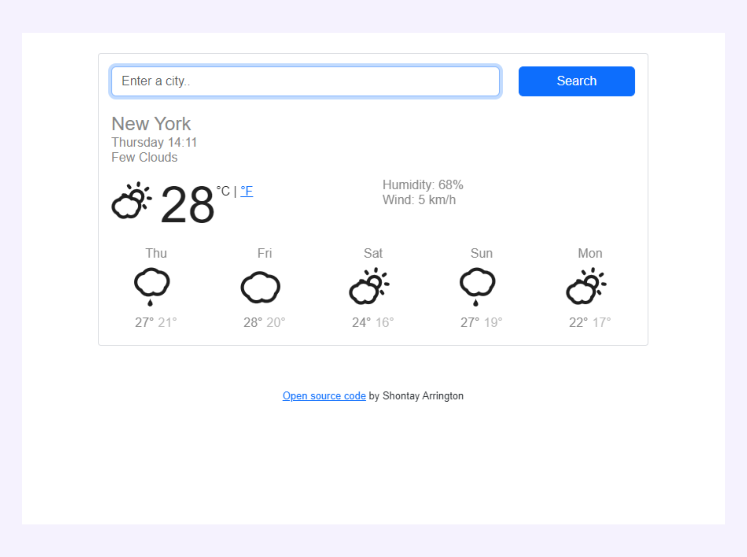 react weather app